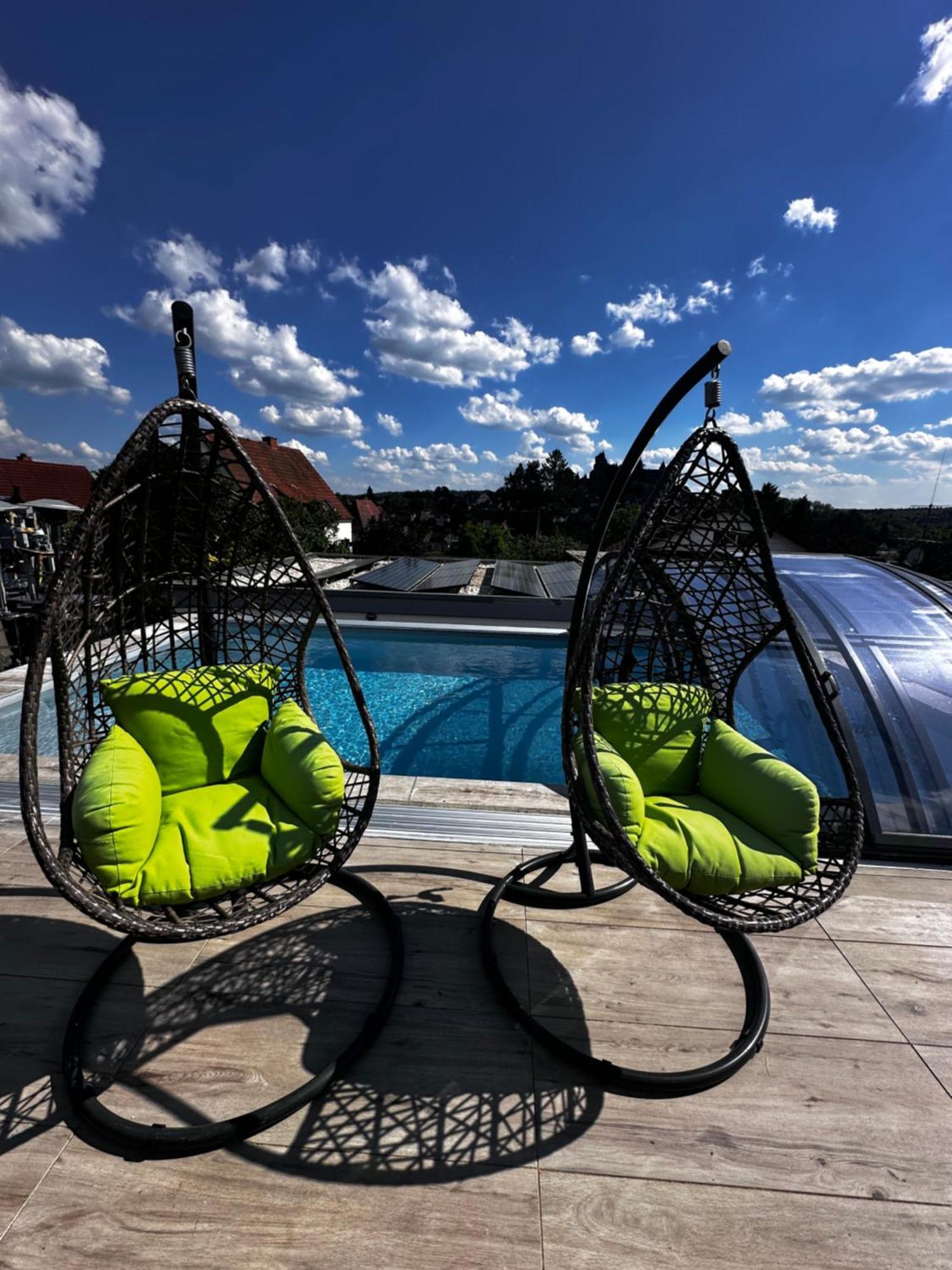 Ferienwohnung Schlossblick - 4 Sterne Sauna Pool Whirlpool Exklusiv Брацнфельс Екстер'єр фото