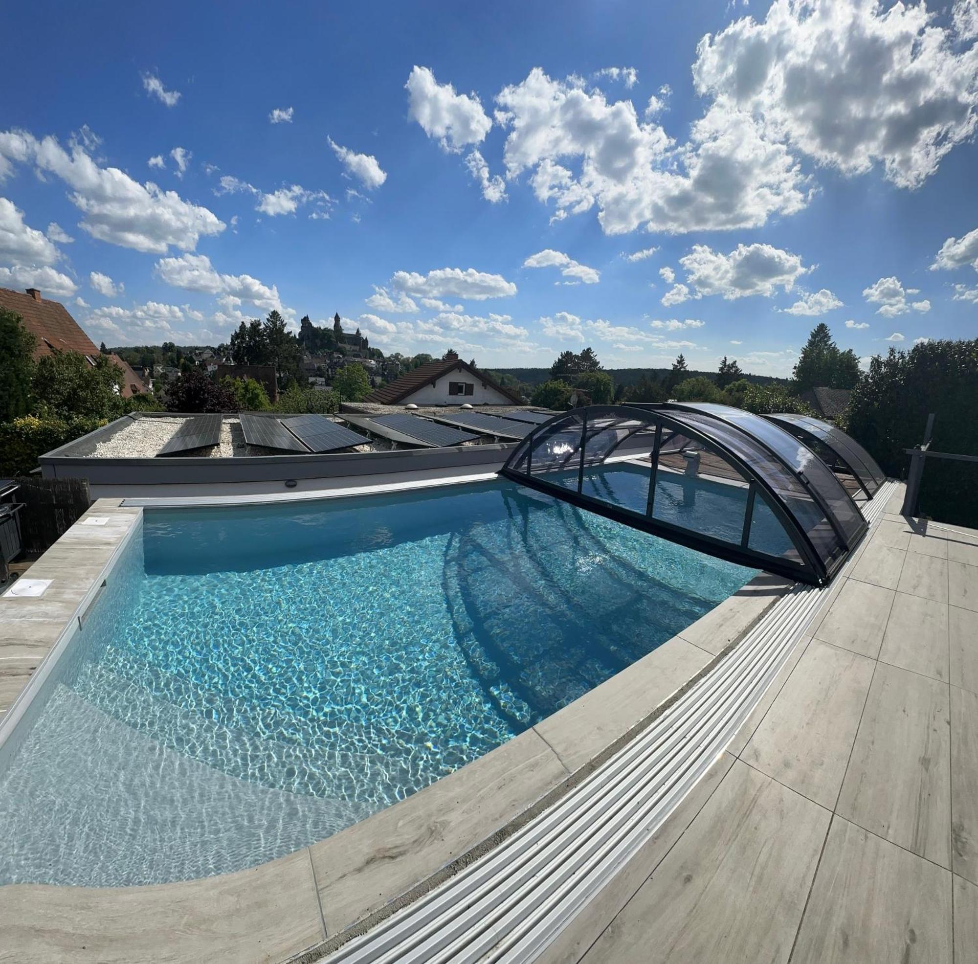 Ferienwohnung Schlossblick - 4 Sterne Sauna Pool Whirlpool Exklusiv Брацнфельс Екстер'єр фото